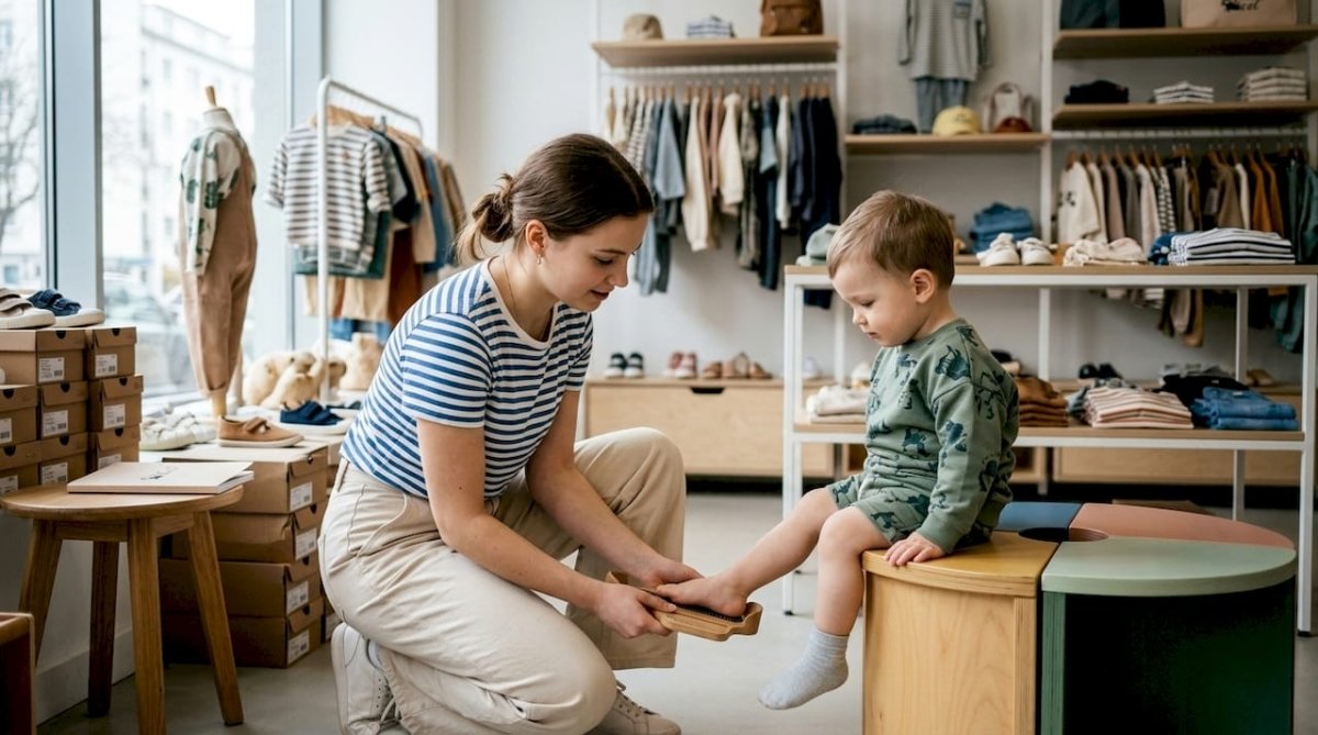 Fußmessung bei Kindern im Fachhandel richtig erklärt - Wiecel™ Barfußschuhe
