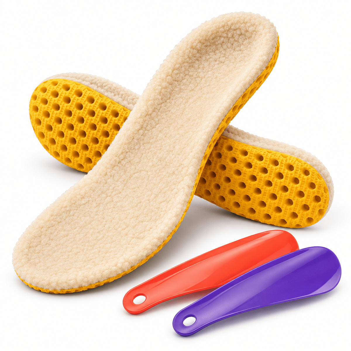 Colti – Warme Fleece-Wintereinlagen + Kostenloser Schuhlöffel Schuh-Einlegesohle