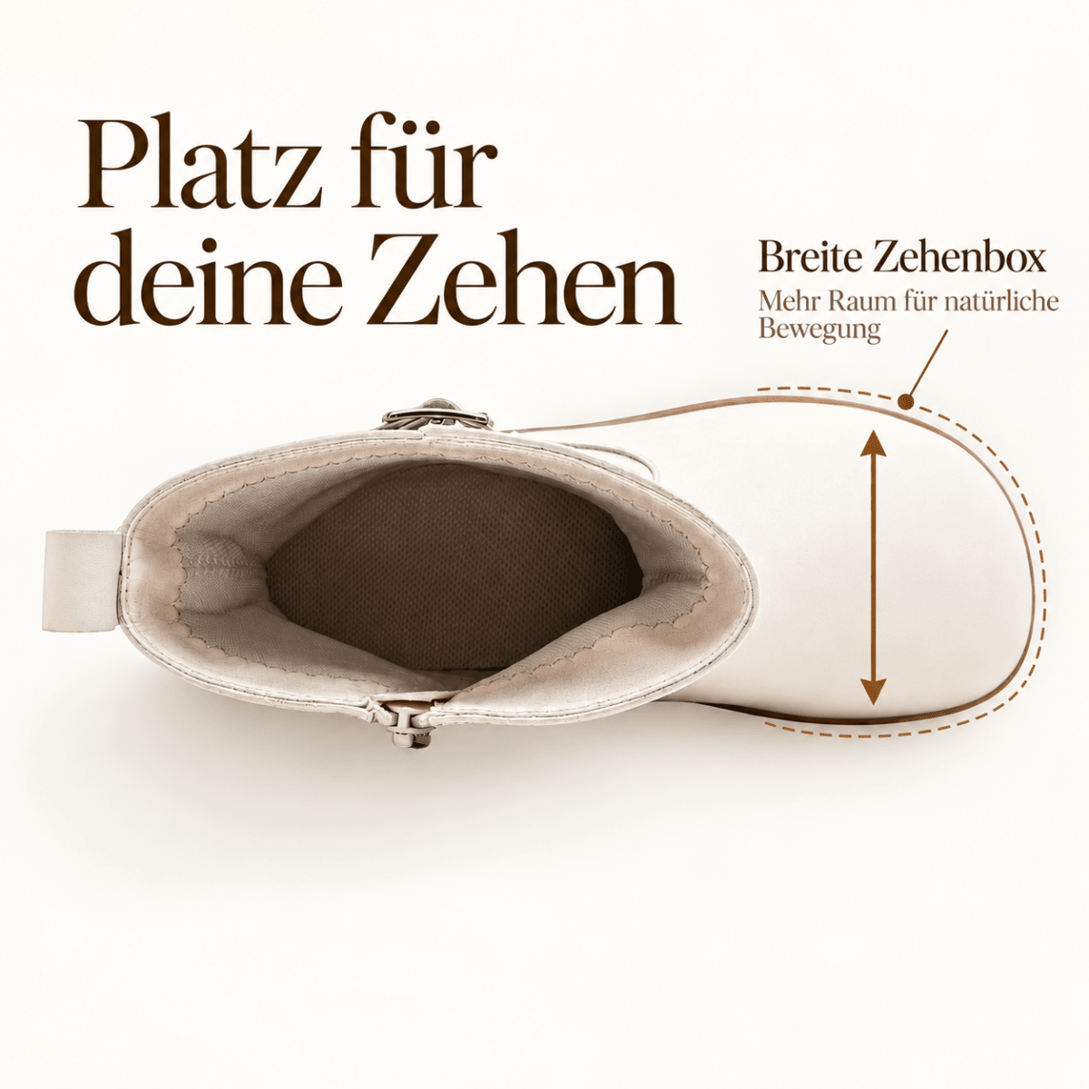 Elva – Damen Barfußstiefel mit breiter Zehenbox - Wasserdicht Barfußschuhe
