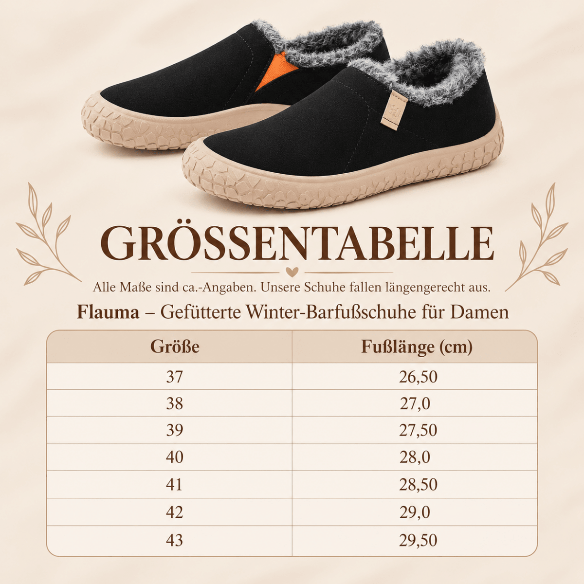Flauma – Gefütterte Winter-Barfußschuhe für Damen Barfußschuhe