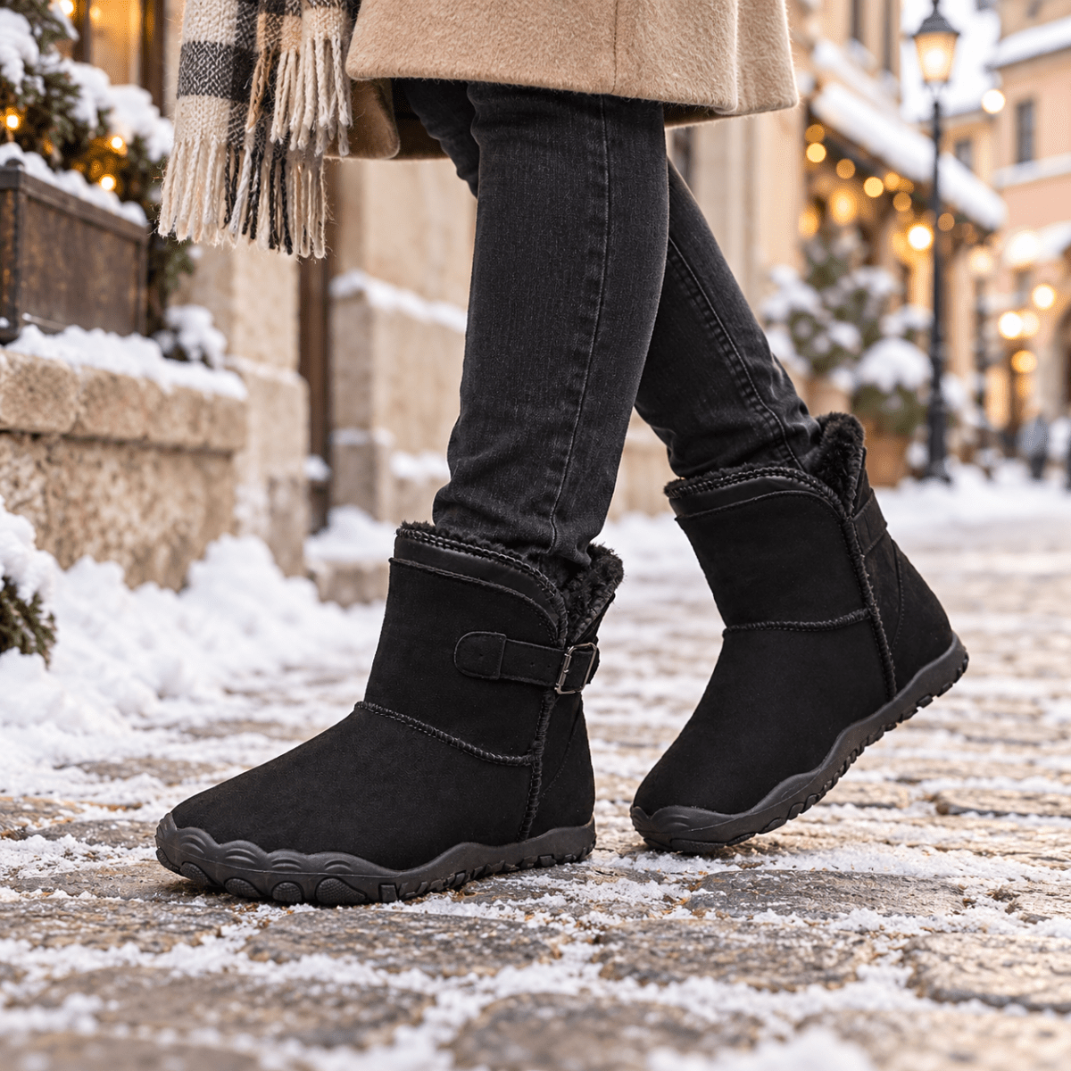 Hyggo – Gefütterte Barfuß-Winterstiefel mit breiter Zehenbox – Wasserdicht Barfußschuhe