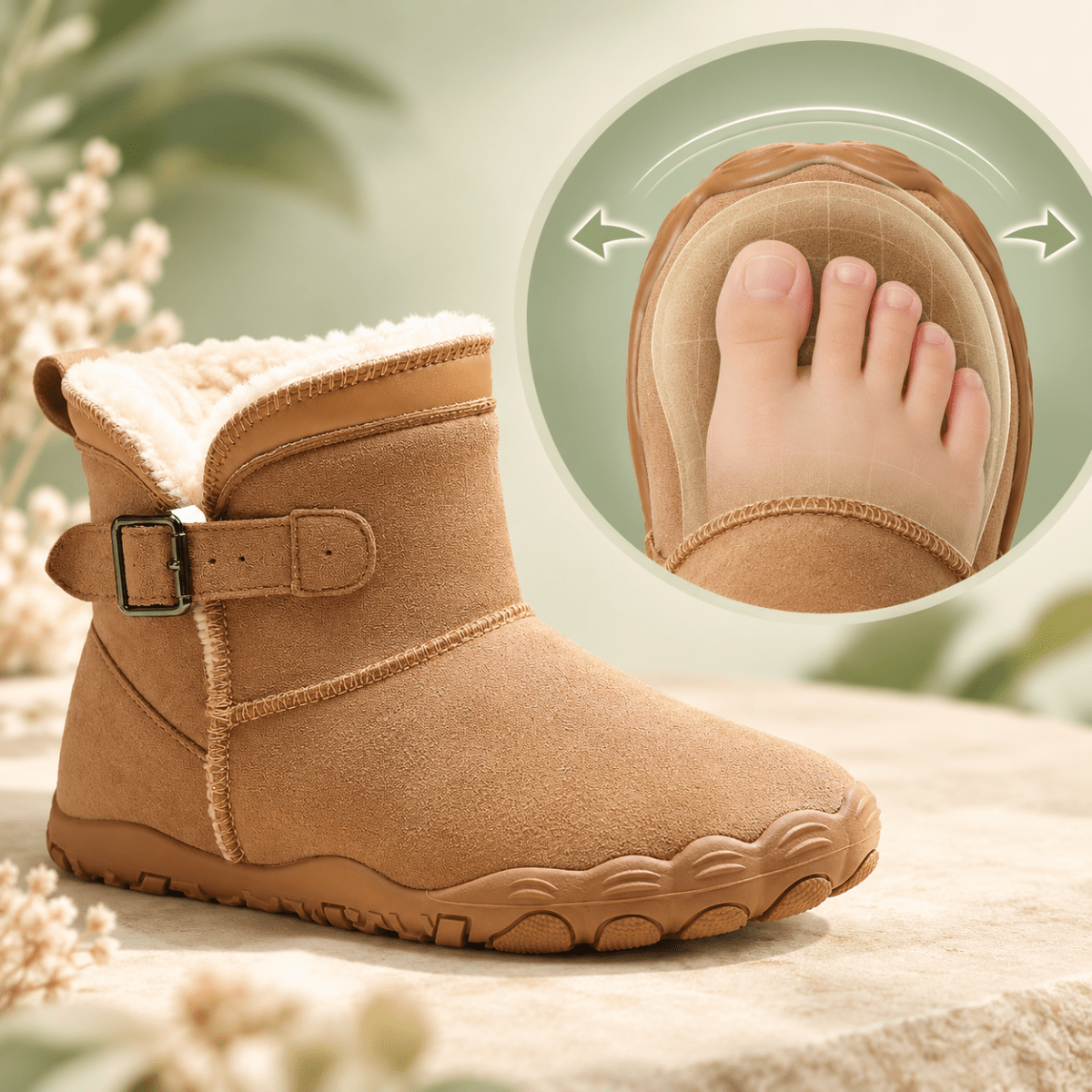 Hyggo – Gefütterte Barfuß-Winterstiefel mit breiter Zehenbox – Wasserdicht Barfußschuhe