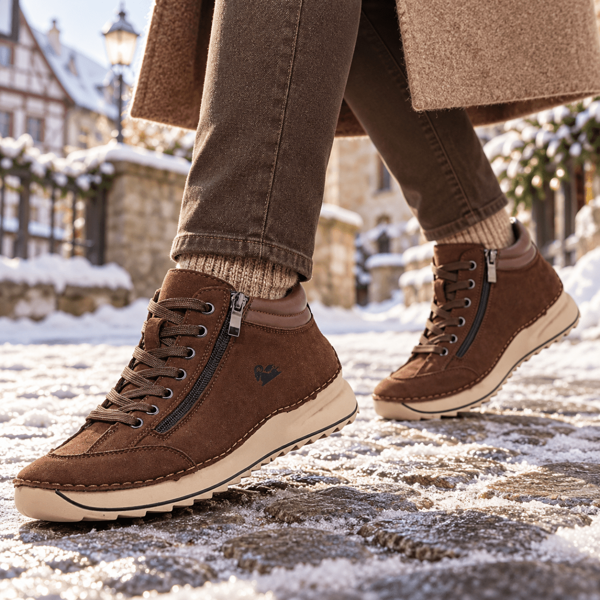 Lunea – Handgenähte Winter-Barfußschuhe mit Reißverschluss für Damen Barfußschuhe