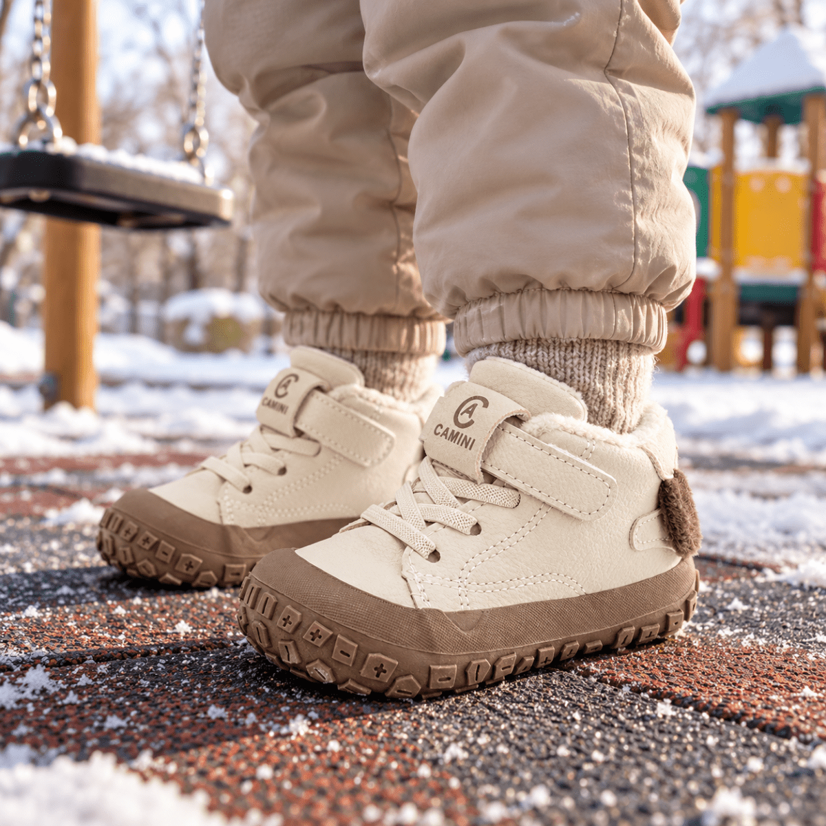 Momo – Orthopädische Kinder Winterschuhe gefüttert – Warme Lauflernschuhe mit Klettverschluss & weicher, rutschfester Sohle Kinderschuhe