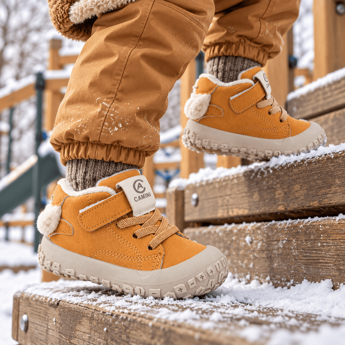Momo – Orthopädische Kinder Winterschuhe gefüttert – Warme Lauflernschuhe mit Klettverschluss & weicher, rutschfester Sohle Kinderschuhe