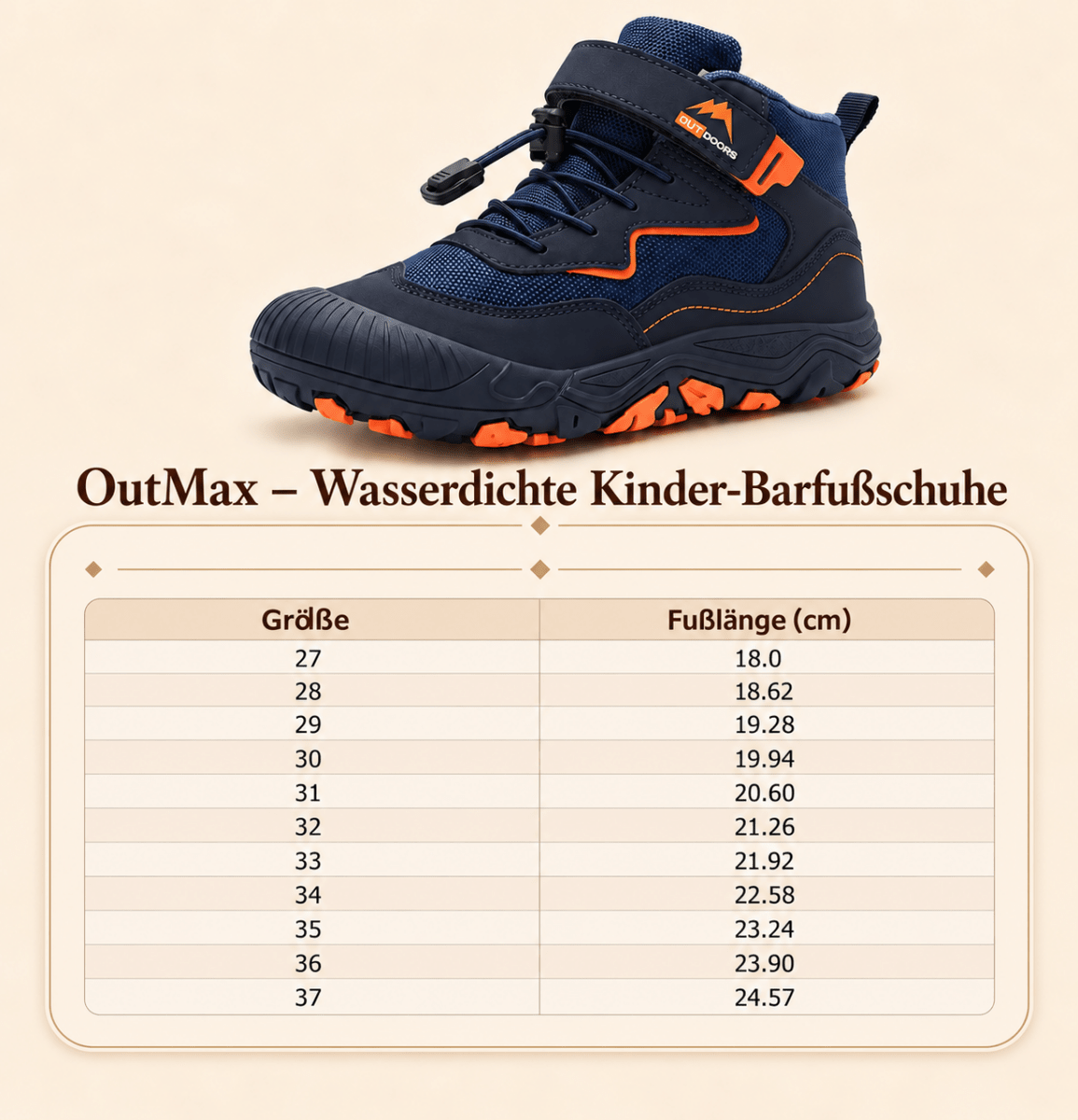 OutMax – Wasserdichte Kinder-Barfußschuhe Barfußschuhe