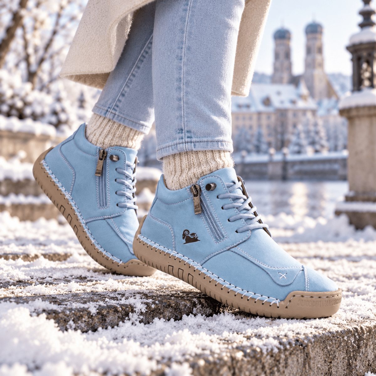 Varno – Halbhohe Winter-Barfußschuhe mit Reißverschluss für Damen & Herren Barfußschuhe