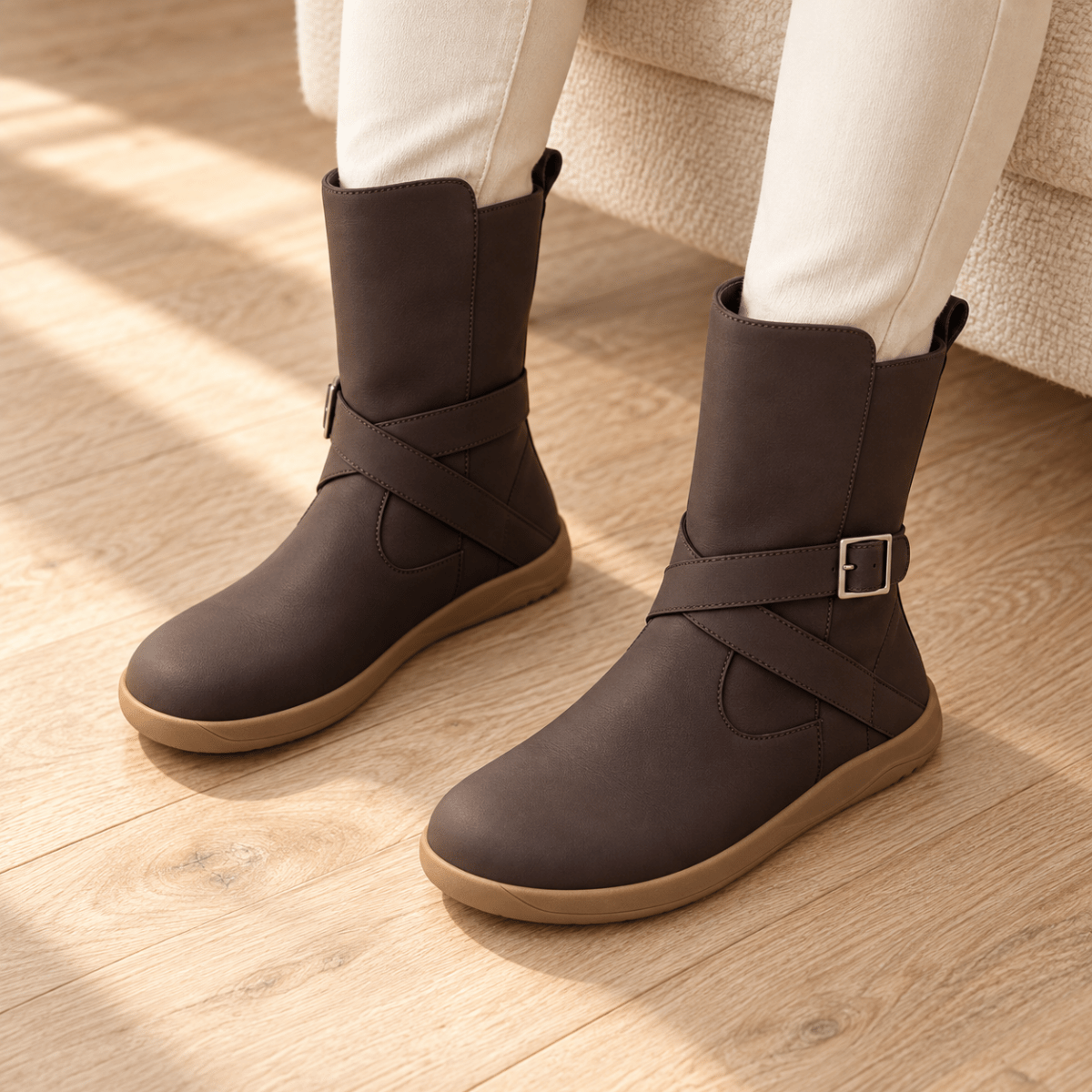 Elva – Damen Barfußstiefel mit breiter Zehenbox - Wasserdicht Barfußschuhe