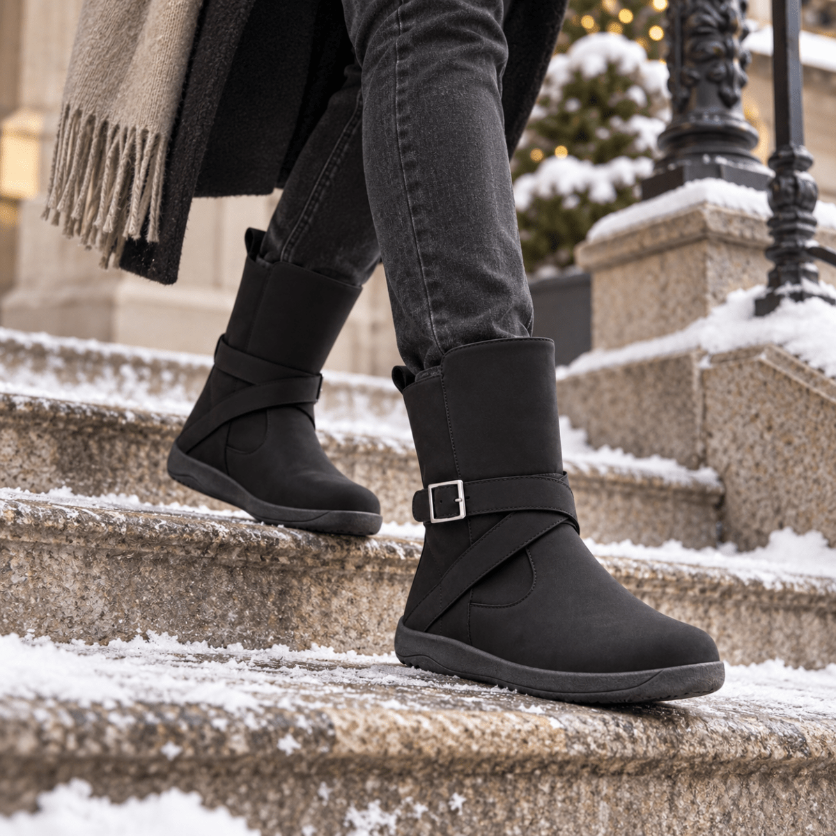 Elva – Damen Barfußstiefel mit breiter Zehenbox - Wasserdicht Barfußschuhe