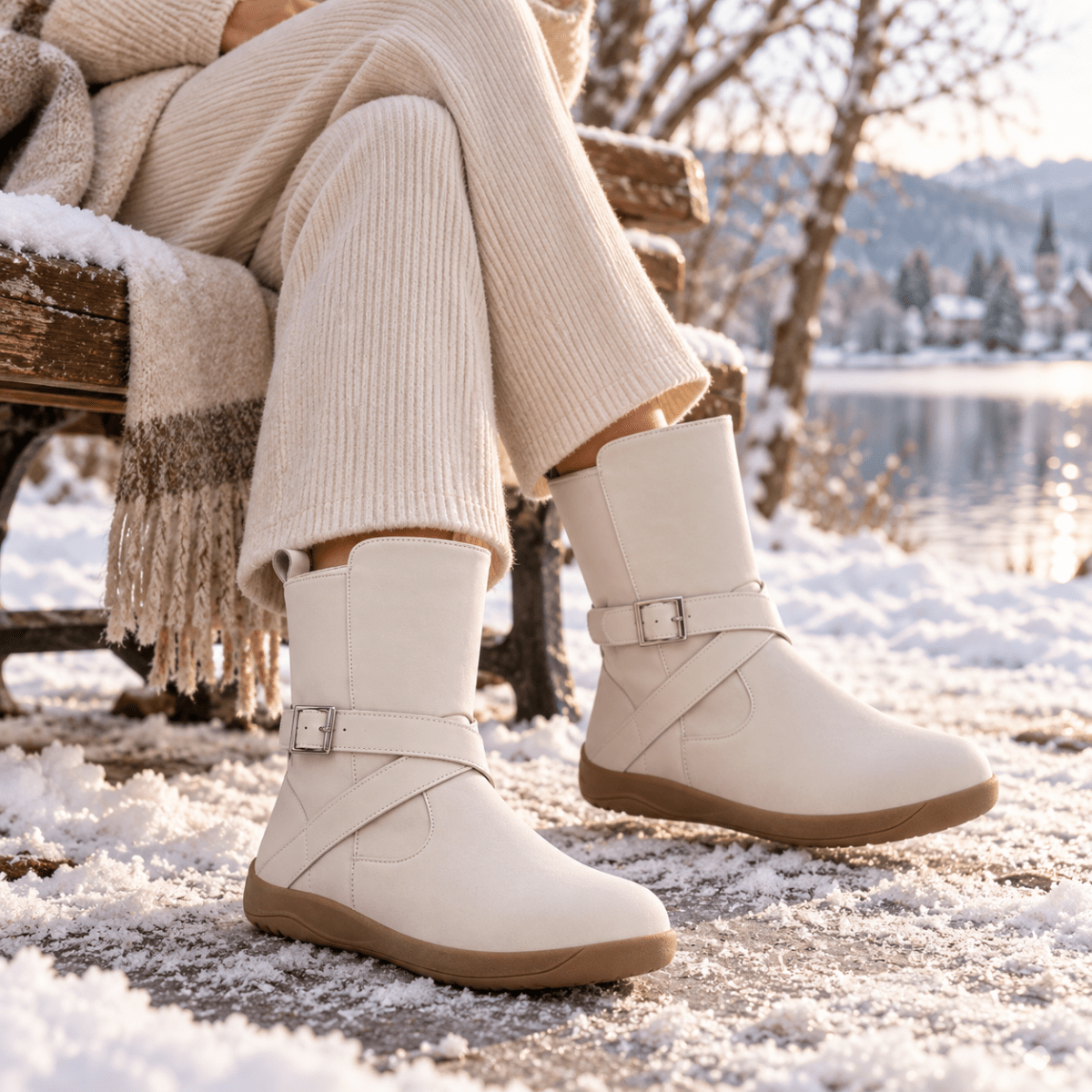 Elva – Damen Barfußstiefel mit breiter Zehenbox - Wasserdicht Barfußschuhe