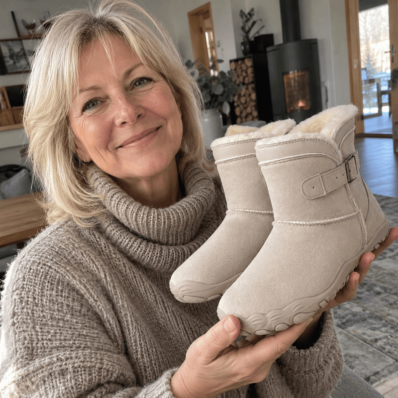 Hyggo – Gefütterte Barfuß-Winterstiefel mit breiter Zehenbox – Wasserdicht Barfußschuhe