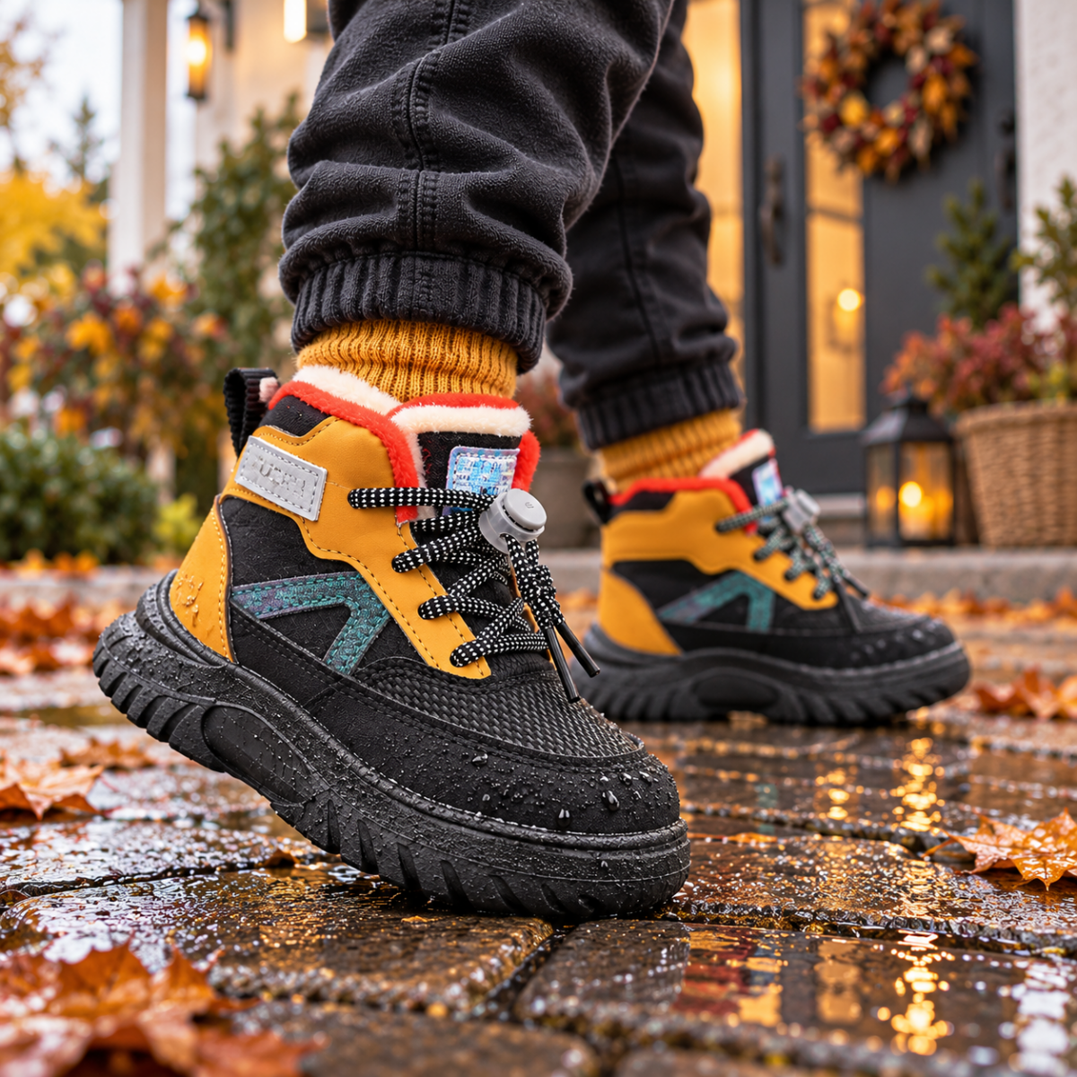Juri – Orthopädische Kinder Schneestiefel gefüttert – Warme Winter-Sneaker mit Schnellschnürung & rutschfester Sohle Kinderschuhe