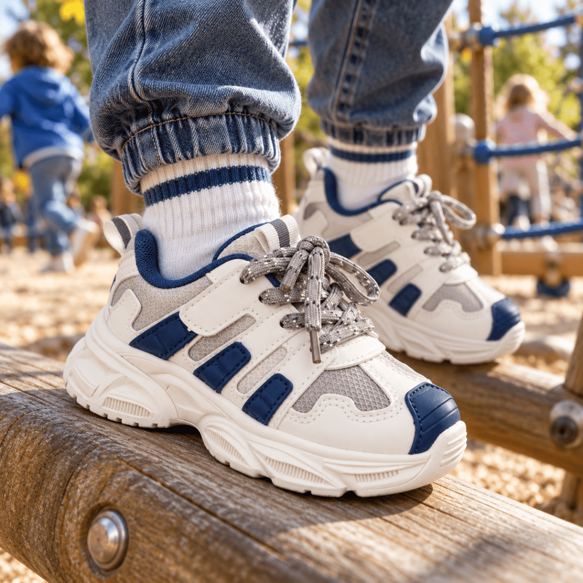 Kiko – Orthopädische Kinder Sneaker atmungsaktiv – Leichte Kinderschuhe mit Klettverschluss & rutschfester Sohle Kinderschuhe