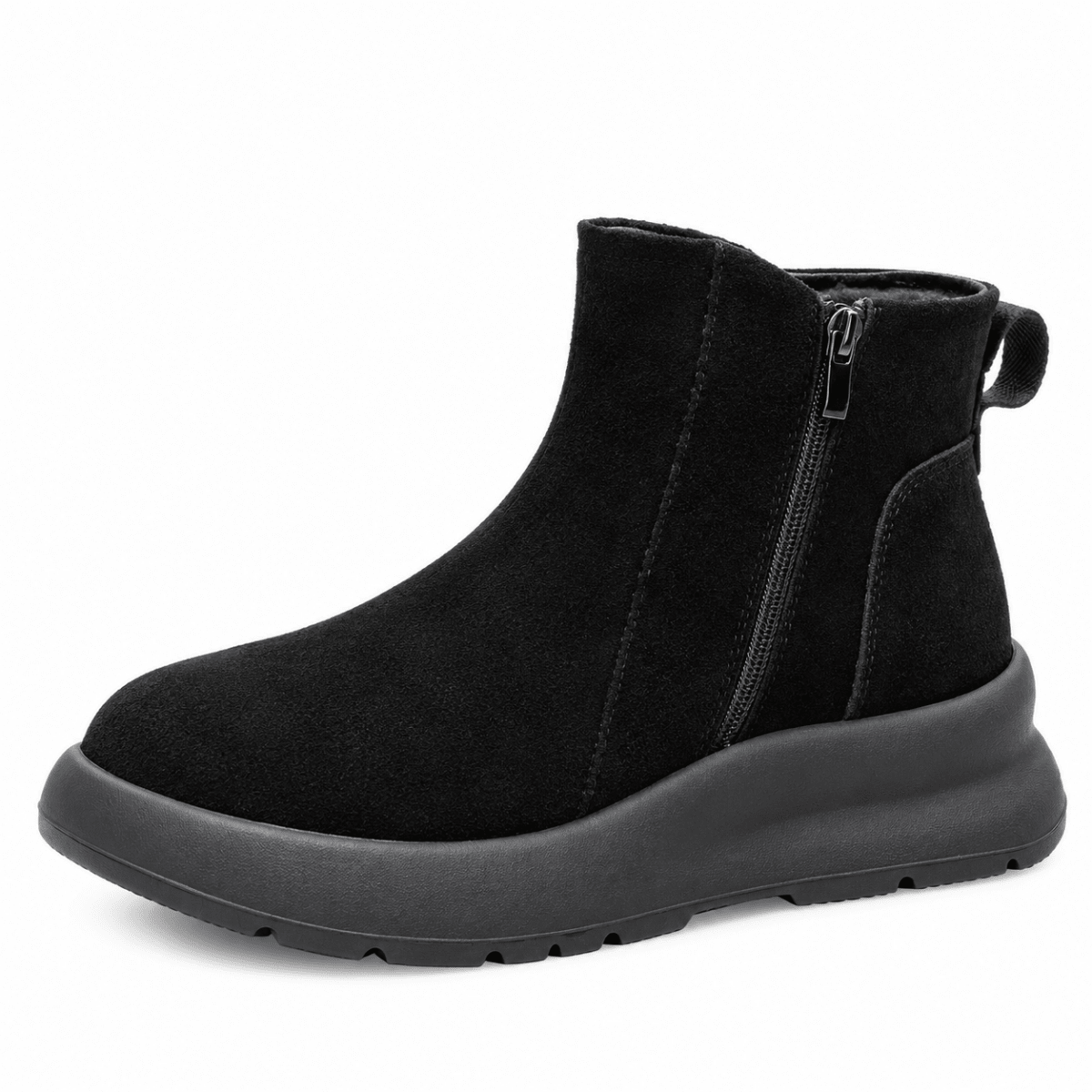 Liora – Orthopädische Winter Stiefeletten Damen aus Wildleder – Gefütterte Winterstiefel mit Reißverschluss Stiefeletten