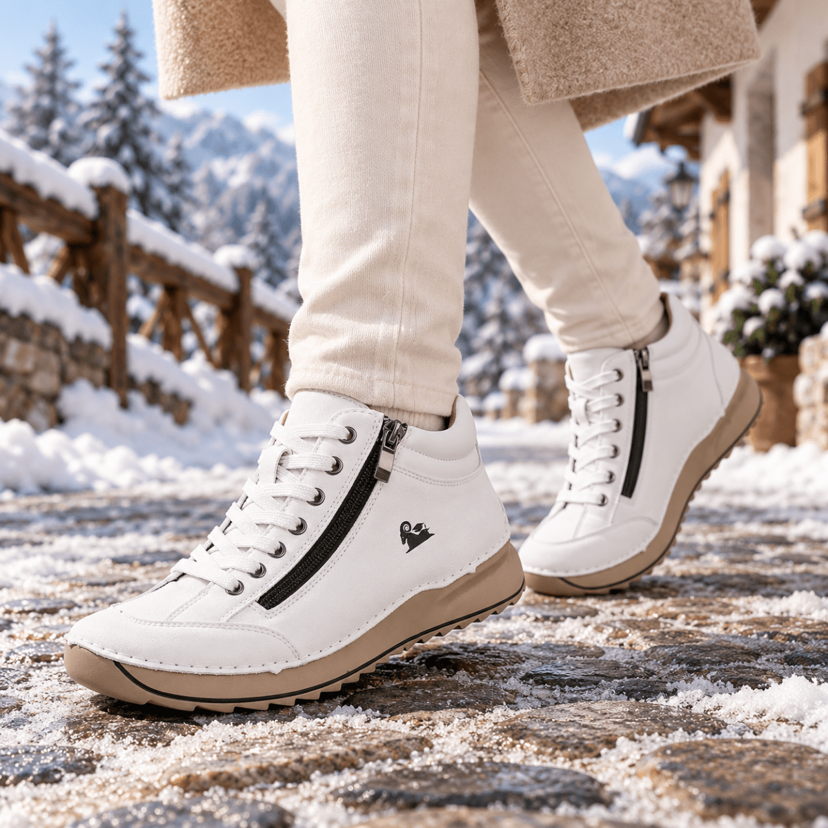 Lunea – Handgenähte Winter-Barfußschuhe mit Reißverschluss für Damen Barfußschuhe