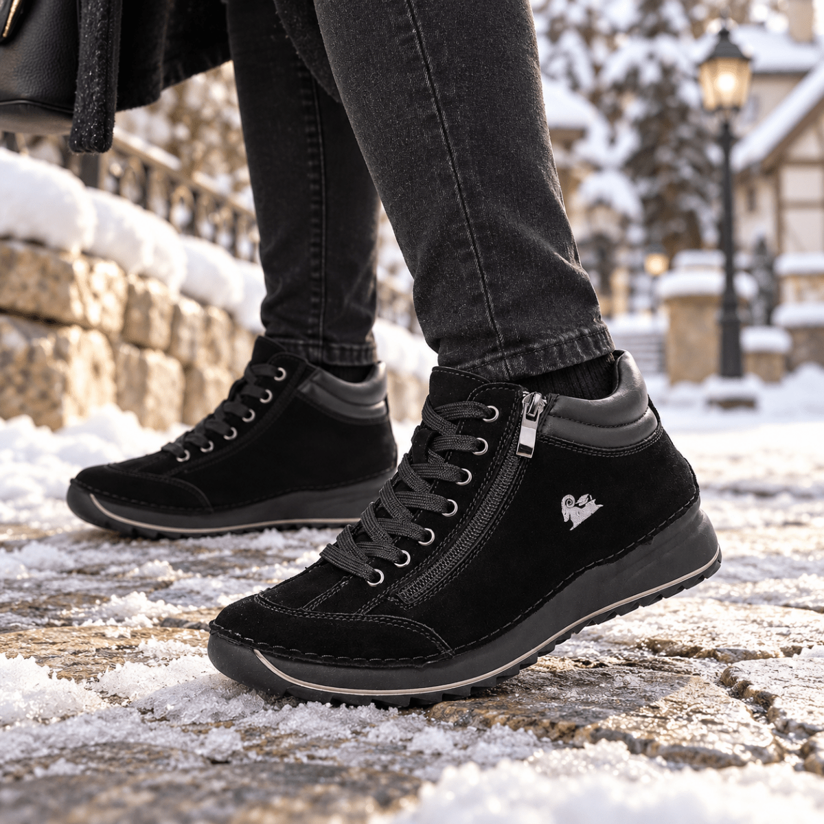 Lunea – Handgenähte Winter-Barfußschuhe mit Reißverschluss für Damen Barfußschuhe