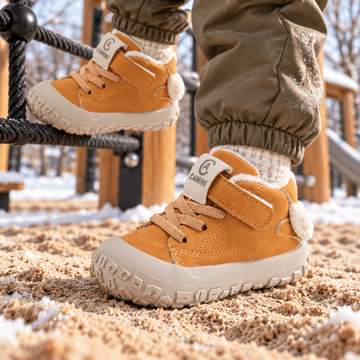 Momo – Orthopädische Kinder Winterschuhe gefüttert – Warme Lauflernschuhe mit Klettverschluss & weicher, rutschfester Sohle Kinderschuhe