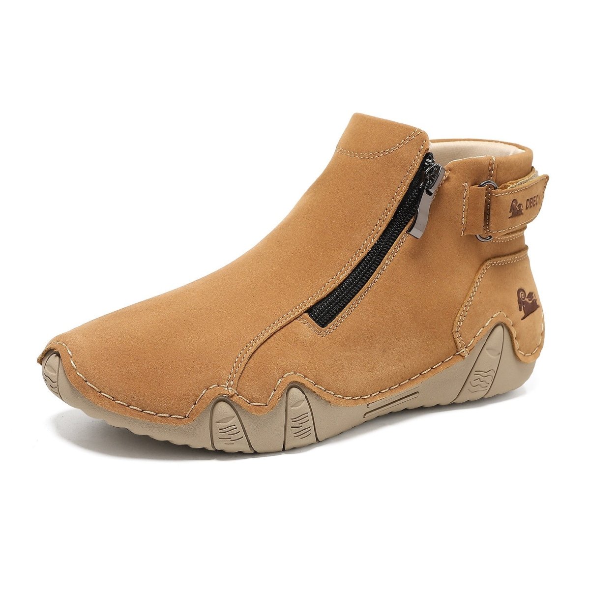 Solvi – Handgenähte Barfußschuhe Damen mit Reißverschluss – Herbst & Winter