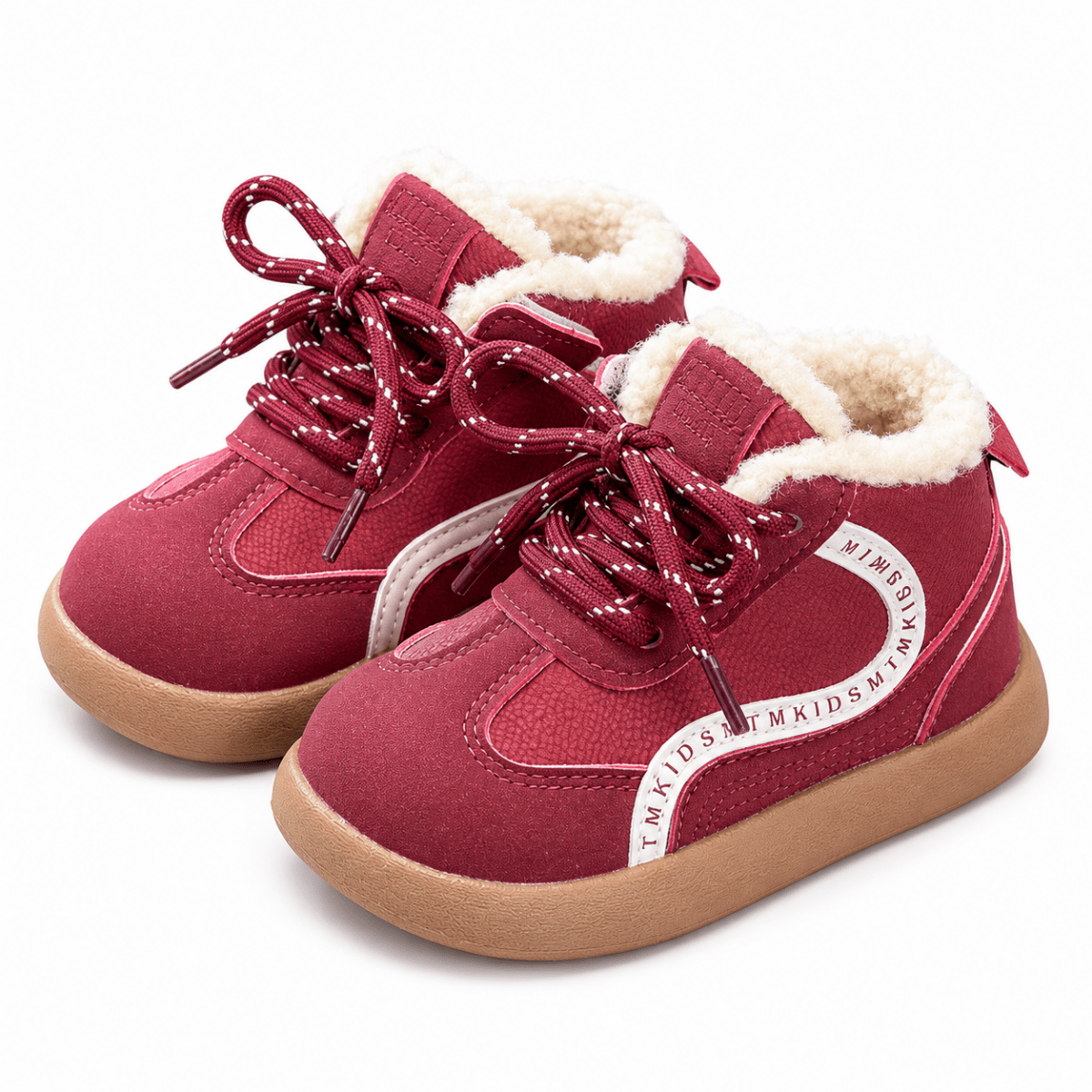 Tilo – Orthopädische Kinder Winterstiefel gefüttert – Wasserdichte Schneestiefel mit Lammfell-Optik & Klettverschluss Kinderschuhe